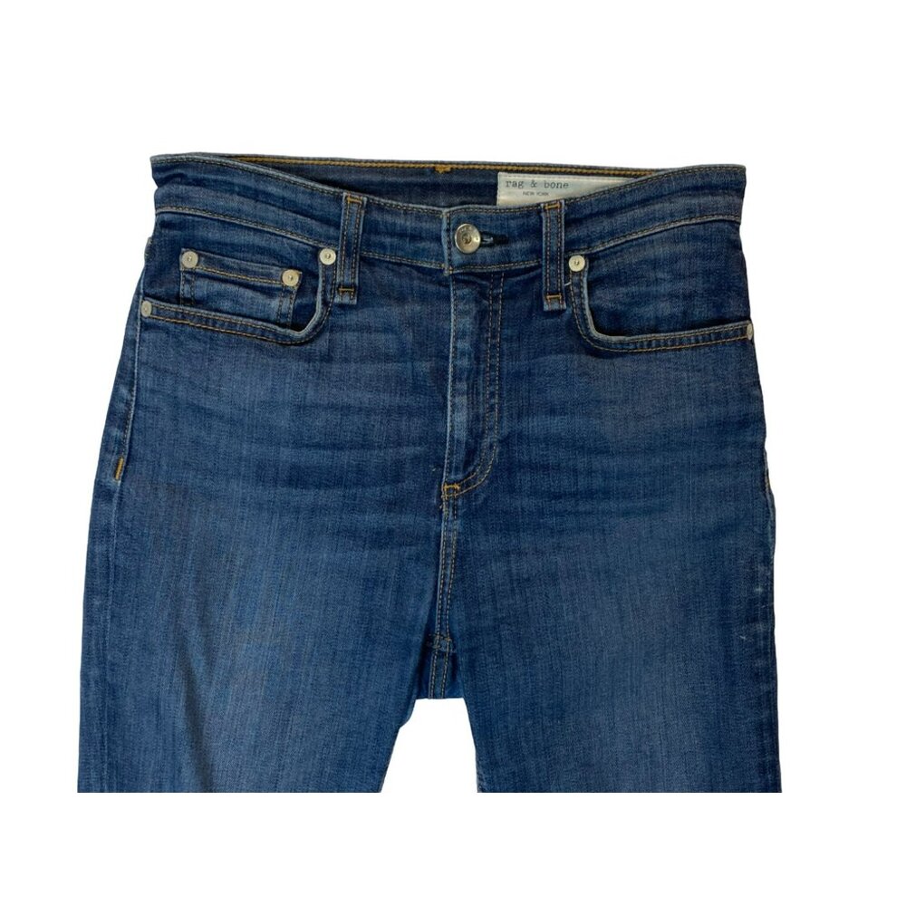 rag & bone Size 26 x 27 Nina High Rise Ankle Skinny Frayed Hem Distressed Knee - Picture 2 of 9